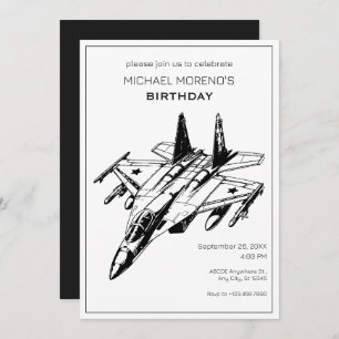 Invitación Cumpleaños de la Aeronave Sukhoi