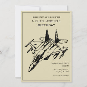 Invitación Cumpleaños de la Aeronave Sukhoi