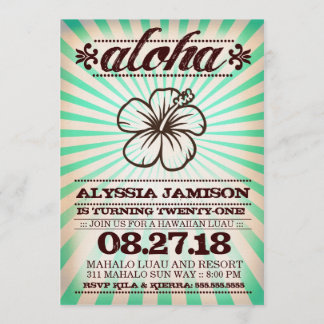 Invitación Cumpleaños de la alga marina de la aguamarina de