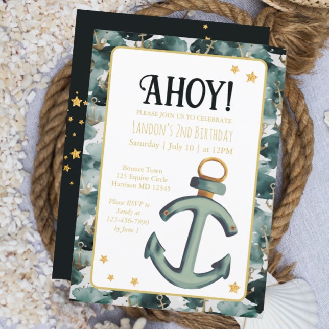 Invitación Cumpleaños de la Armada de Anchor Náutico (Subido por el creador)