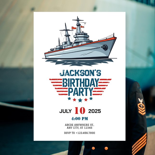 Invitación Cumpleaños de la Armada Marina (Subido por el creador)