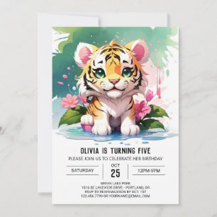 Invitación Cumpleaños de la aventura en la selva del pequeño 