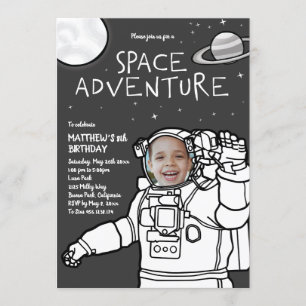 Invitación Cumpleaños de la aventura espacial