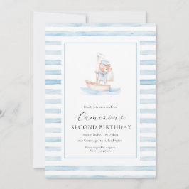 Invitación Cumpleaños de la Banda Azul del Oso de Sailor