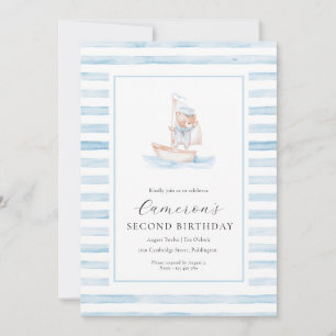 Invitación Cumpleaños de la Banda Azul del Oso de Sailor