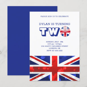 Invitación Cumpleaños de la Bandera Inglesa