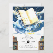 Cumpleaños de la biblioteca mágica editable Storyb