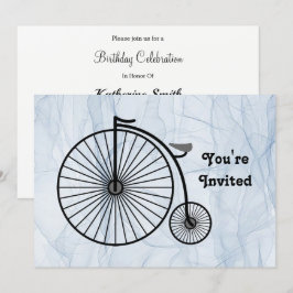 Invitación Cumpleaños de la bicicleta anticuada de ruedas