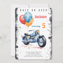 Invitación Cumpleaños de la Bicicleta Azul