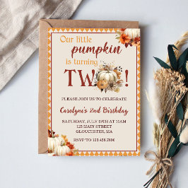 Invitación Cumpleaños De La Calabaza Nuestra Calabaza Se Está