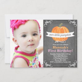 Invitación Cumpleaños de la calabaza pequeña