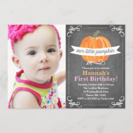 Invitación Cumpleaños de la calabaza pequeña