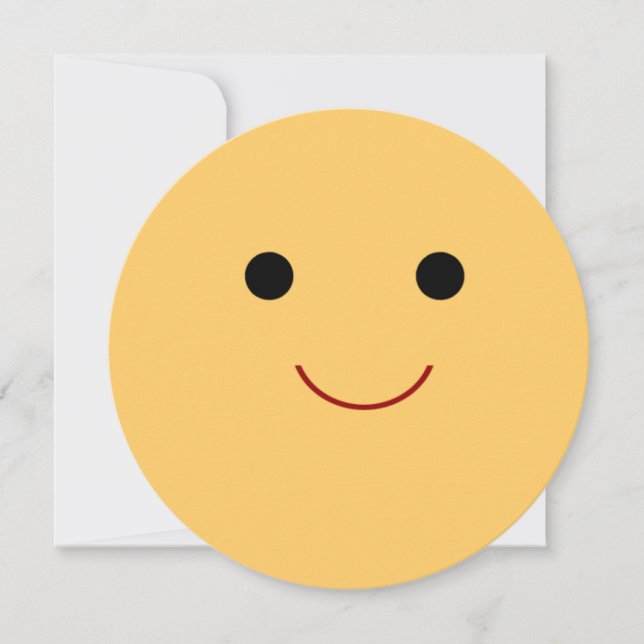 Invitación Cumpleaños de la cara feliz (Anverso)