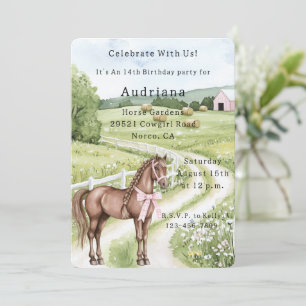 Invitación Cumpleaños de la Carretera de Campo