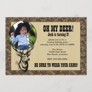 Invitación Cumpleaños de la caza