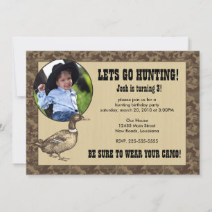 Invitación Cumpleaños de la Caza de Patos