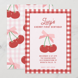 Invitación Cumpleaños de la cereza 
