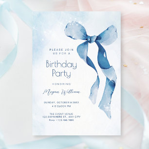 Invitación cumpleaños de la cinta azul