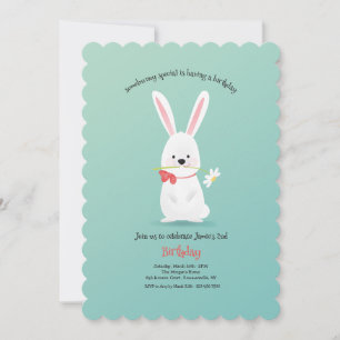 Invitación Cumpleaños de la Conejo de Pascua