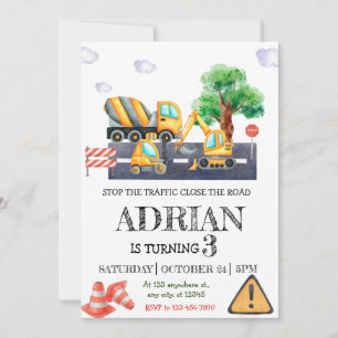 Invitación Cumpleaños de la construcción moderna