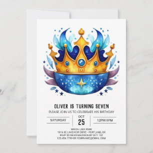 Invitación Cumpleaños de la Corona del Príncipe Bohemio
