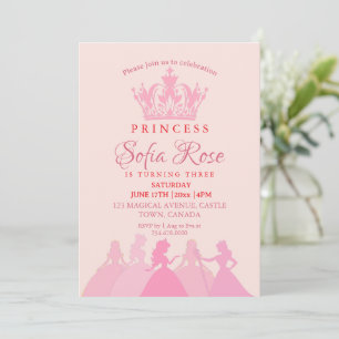 Invitación Cumpleaños de la Corona Princesa Rosa