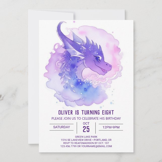 Invitación Cumpleaños de la Cub Dragón (Anverso)