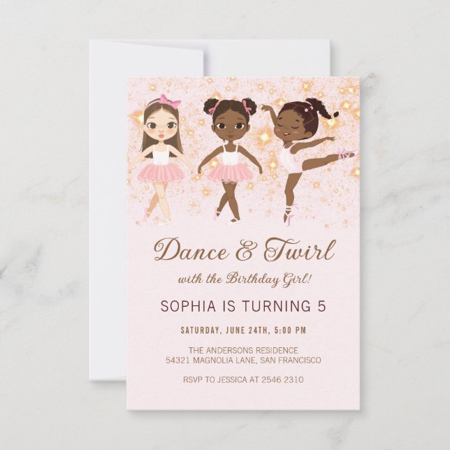 Invitación Cumpleaños de la danza y el ballet de torrente (Anverso)