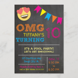Invitación Cumpleaños de la emoji
