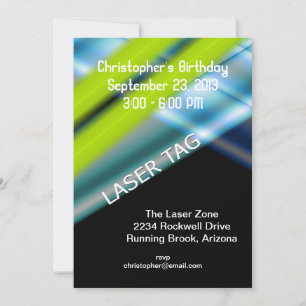 Invitación Cumpleaños de la etiqueta láser