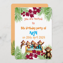 cumpleaños de la familia de los monos traviesos