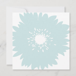 Invitación Cumpleaños de la Flor Azul de la moda