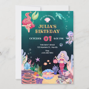 Invitación Cumpleaños de la flora y fauna subacuáticas de la 