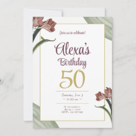 Invitación Cumpleaños de la Floral Verde