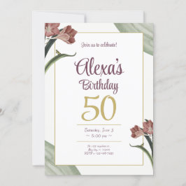 Invitación Cumpleaños de la Floral Verde