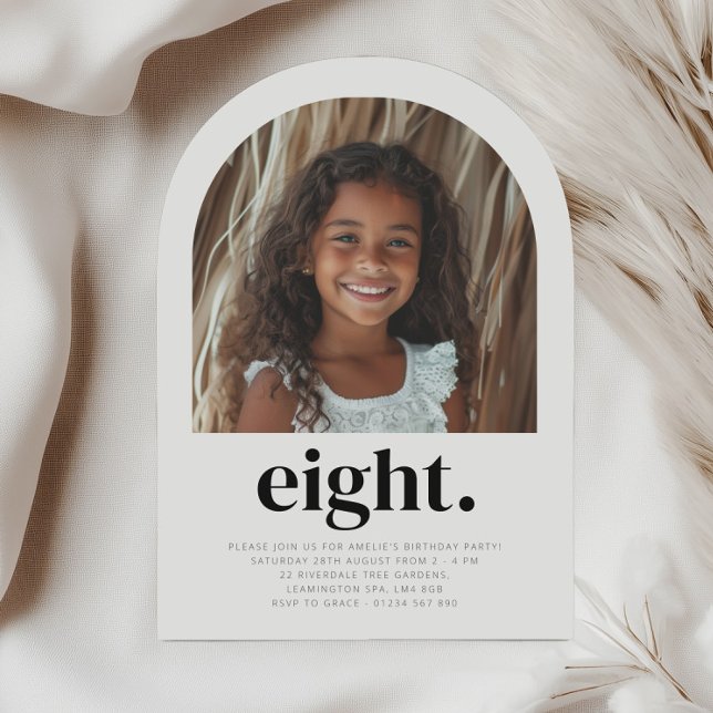 Invitación Cumpleaños de la Foto de Eight Arch (Subido por el creador)