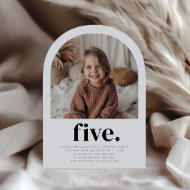 Invitación Cumpleaños de la foto de Five Arch