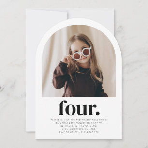 Invitación Cumpleaños de la foto de Four Arch