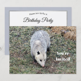 Invitación Cumpleaños de la foto de Opossum
