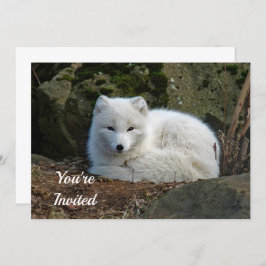 Invitación Cumpleaños de la foto de White Fox