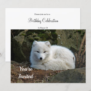 Invitación Cumpleaños de la foto de White Fox