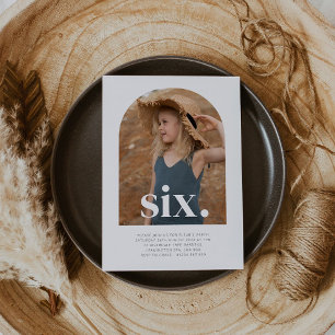 Invitación Cumpleaños de la Foto Seis Arcos