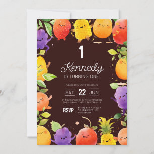 Invitación Cumpleaños de la fruta de verano