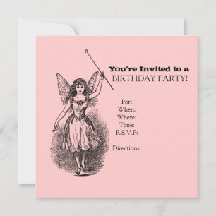 Invitación Cumpleaños de la Girona Antigua Sprite o Faerie