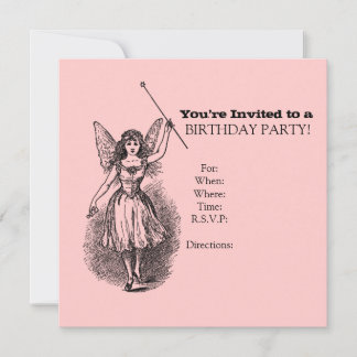 Invitación Cumpleaños de la Girona Antigua Sprite o Faerie