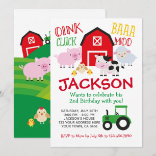 Invitación Cumpleaños de la granja