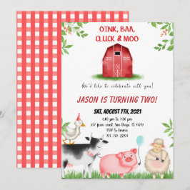 Invitación Cumpleaños de la granja