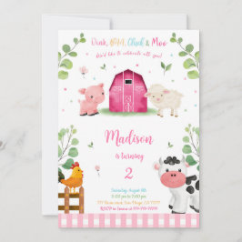 Invitación Cumpleaños de la granja chica