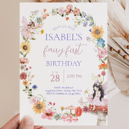 Invitación Cumpleaños de la Hada Floral de Primavera