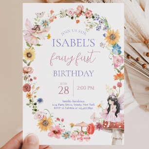 Invitación Cumpleaños de la Hada Floral de Primavera